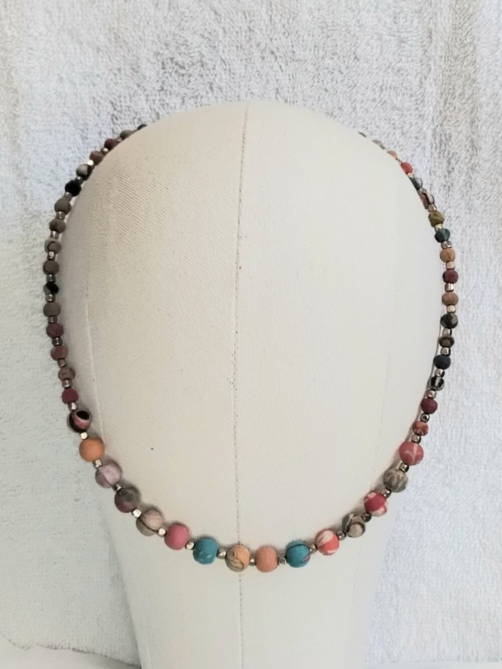 3/$25 Beautiful 26" Wood & Metal Bead Necklace Quality Costume Jewelry!!